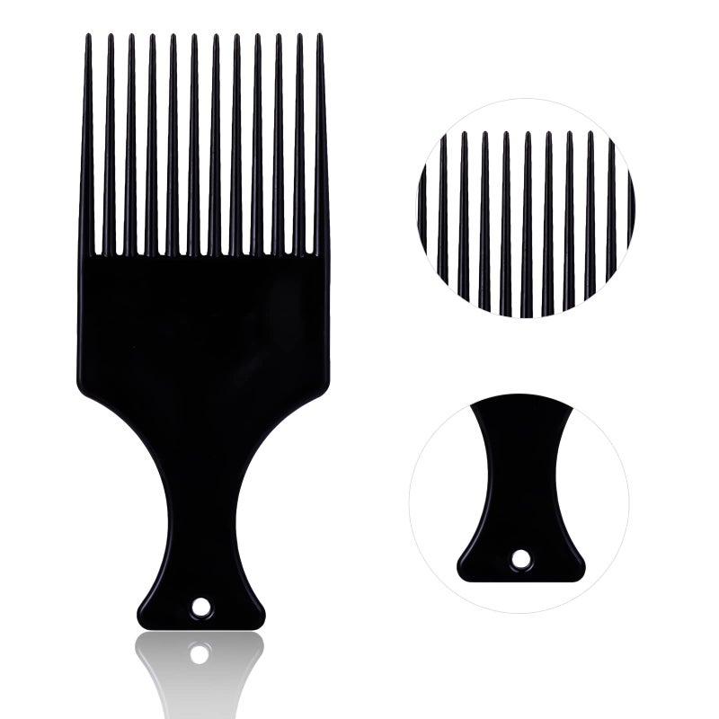 Molain 6 Pcs Plastic Afro Pick Comb for Smooth, Wide-Tooth Styling of Natural Curly Hair - Image 3